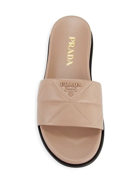 prada pillow slides|saks Prada slides.